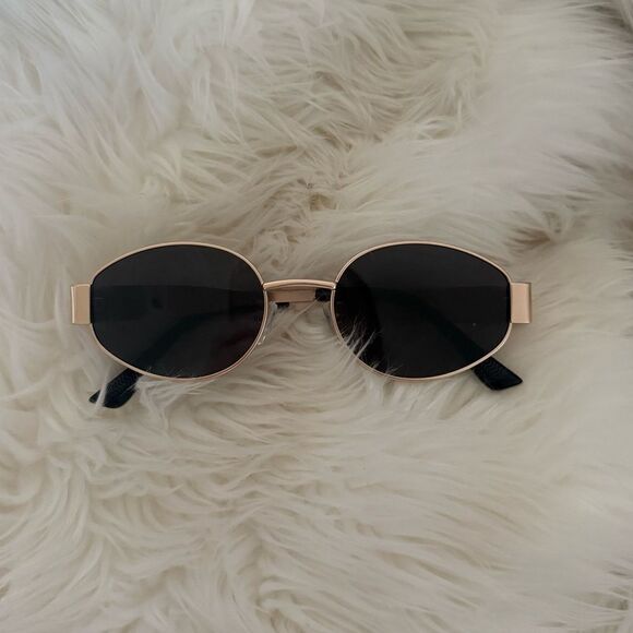 Gold circle aviator Sunglasses